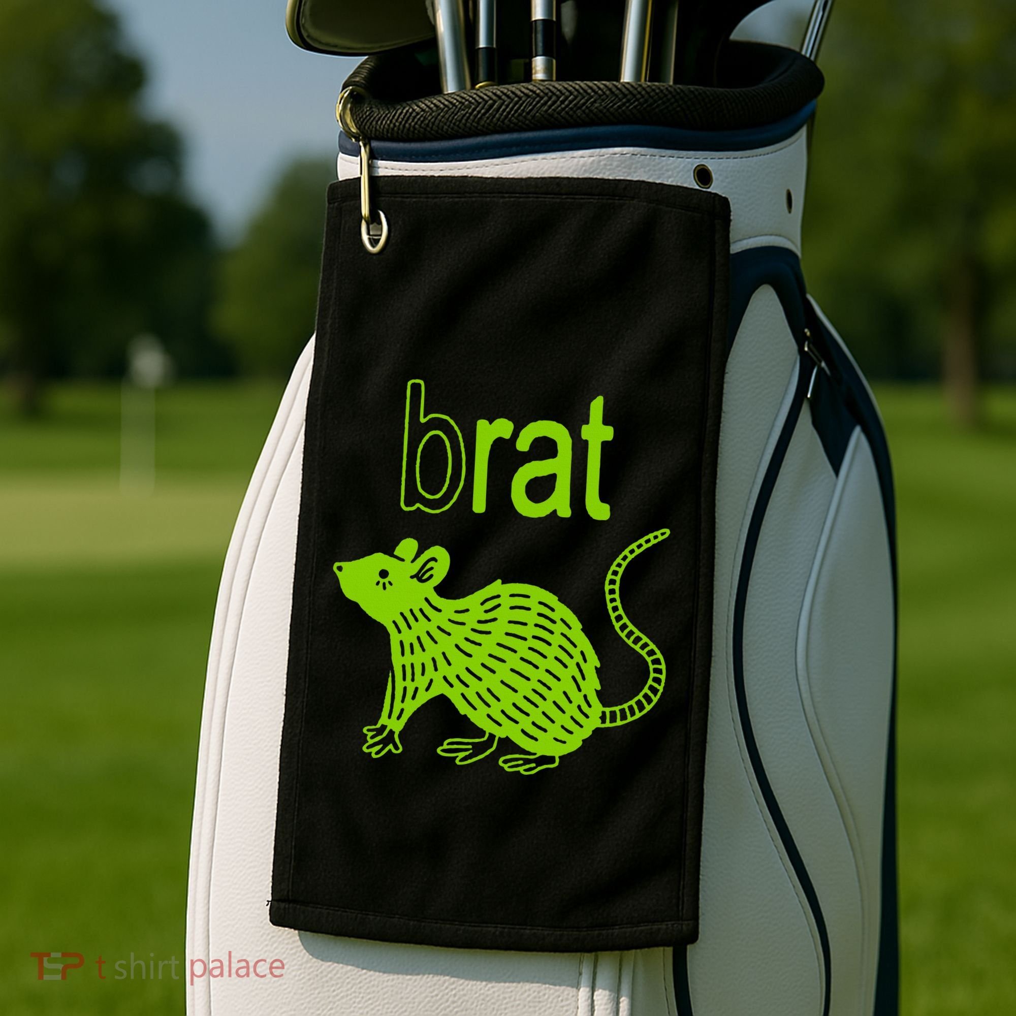 Brat B Rat Mouse Funny Apparel Golf Towel