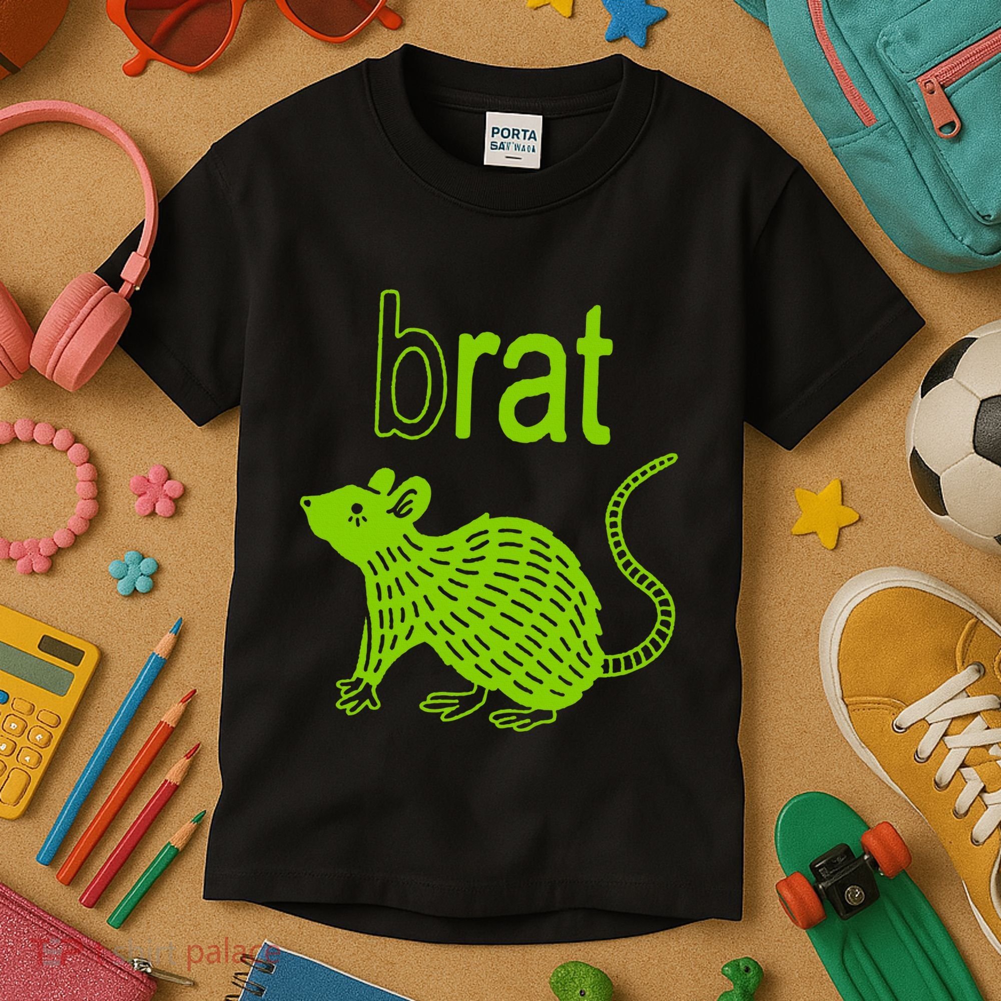 Brat B Rat Mouse Funny Apparel Kids T-Shirt
