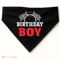 Birthday Boy Race Car Racing Car Driver Birthday Crew USA-Made Doggie Bandana thumb 0