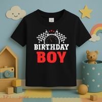 Birthday Boy Race Car Racing Car Driver Birthday Crew Toddler T-Shirt thumb 3