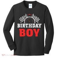 Birthday Boy Race Car Racing Car Driver Birthday Crew Kids Long Sleeve Shirt thumb 0