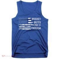 Brisket Butts Ribs And Freedom BBQ American Flag Tank Top thumb 0
