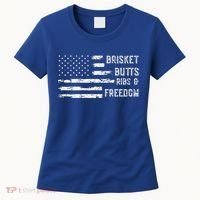 Brisket Butts Ribs And Freedom BBQ American Flag Women's T-Shirt thumb 0