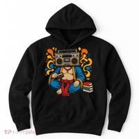 Buddha Boombox Retro Music Vibes Hoodie thumb 0