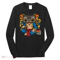 Buddha Boombox Retro Music Vibes Long Sleeve Shirt thumb 0