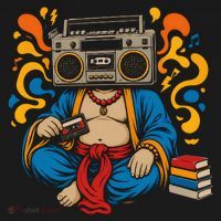 Buddha Boombox Retro Music Vibes Sweatshirt thumb 3