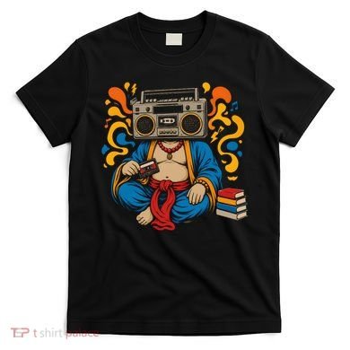 Buddha Boombox Retro Music Vibes T-Shirt