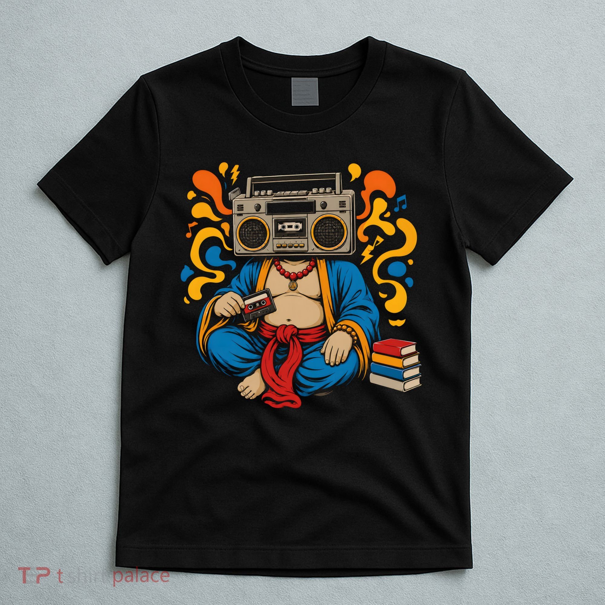 Buddha Boombox Retro Music Vibes T-Shirt