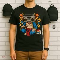 Buddha Boombox Retro Music Vibes T-Shirt thumb 6