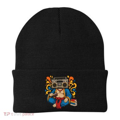 Buddha Boombox Retro Music Vibes Beanie