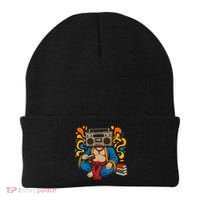 Buddha Boombox Retro Music Vibes Beanie thumb 0
