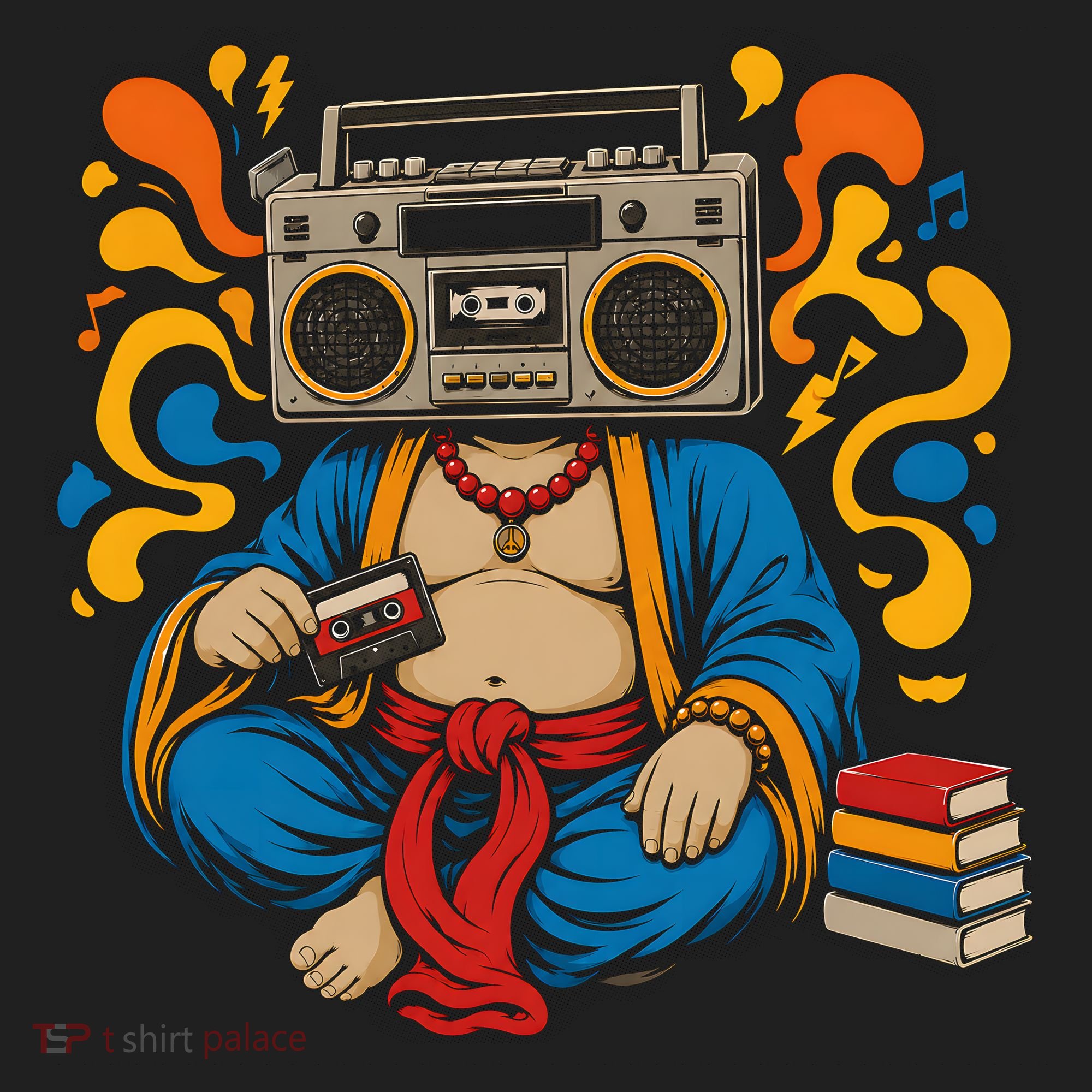 Buddha Boombox Retro Music Vibes Beanie