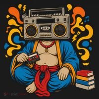 Buddha Boombox Retro Music Vibes Toddler Hoodie thumb 2