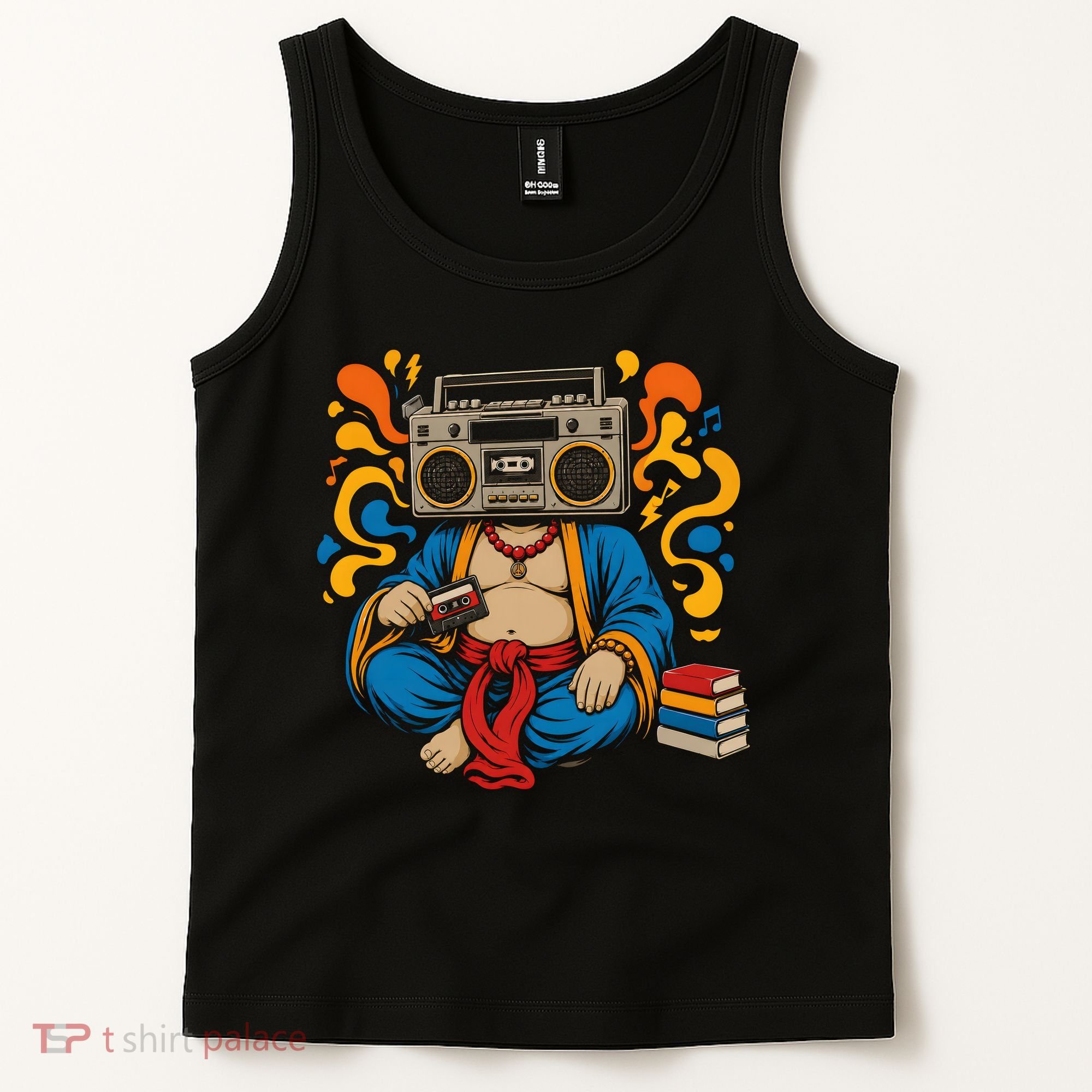 Buddha Boombox Retro Music Vibes Tank Top