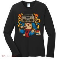Buddha Boombox Retro Music Vibes Women's Long Sleeve Shirt thumb 0