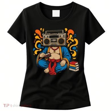 Buddha Boombox Retro Music Vibes Women's T-Shirt