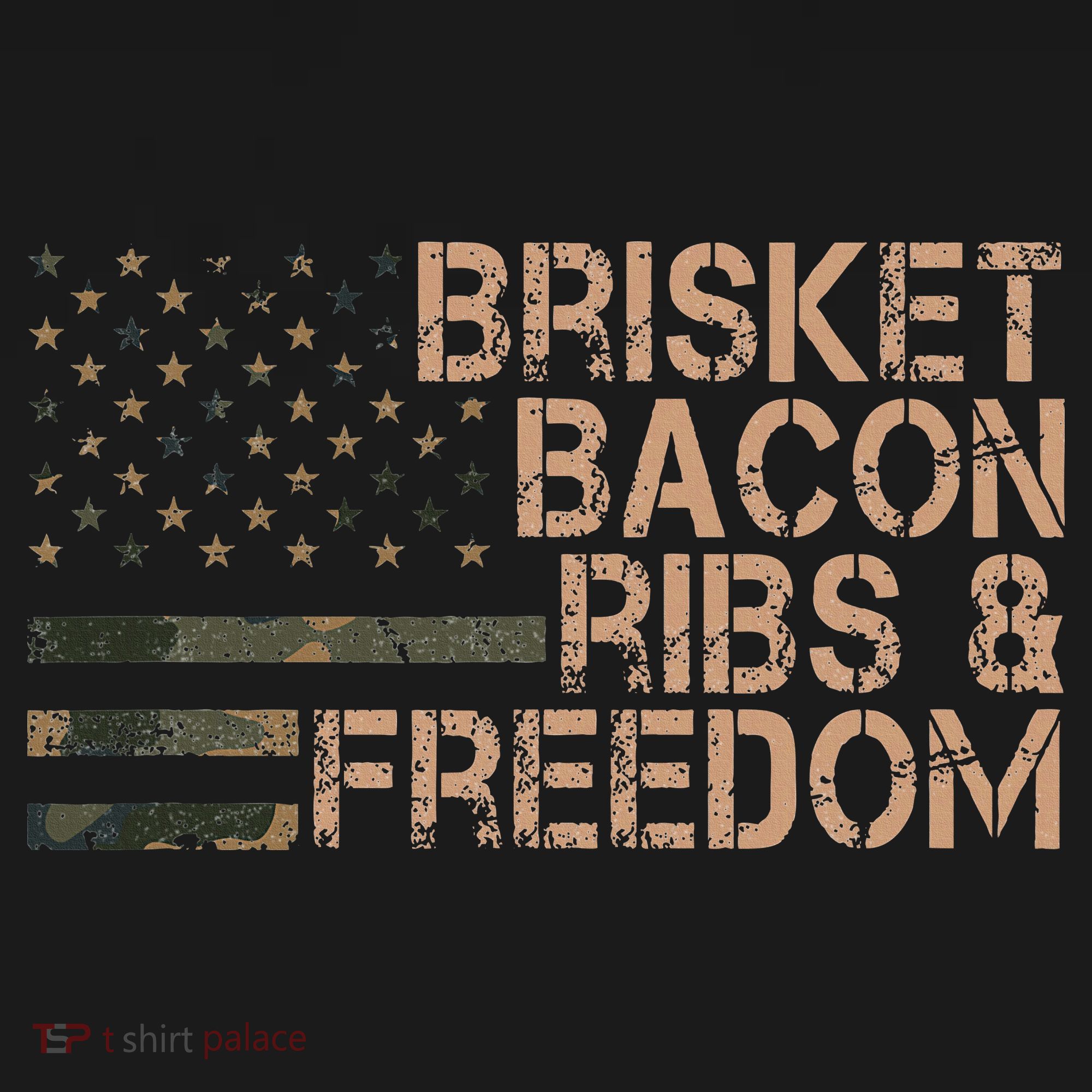 Brisket Bacon Ribs & Freedom Grill Bbq Funny Meat Smoking Women's Tank Top