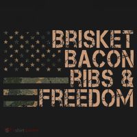 Brisket Bacon Ribs & Freedom Grill Bbq Funny Meat Smoking Kids Sweatshirt thumb 2