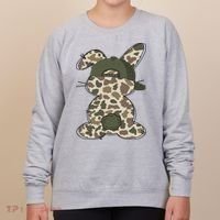 Boy Bunny Rabbit Duck Camo Camouflage Hat Ball Cap Easter Women's Sweatshirt thumb 0