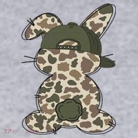 Boy Bunny Rabbit Duck Camo Camouflage Hat Ball Cap Easter Women's Sweatshirt thumb 2