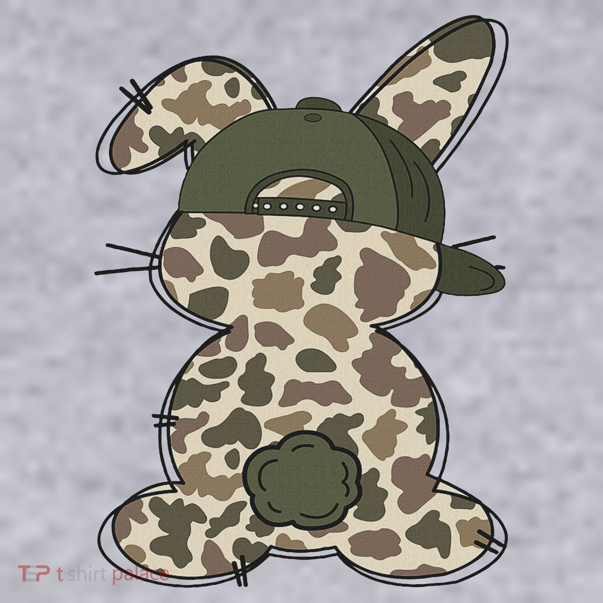 Boy Bunny Rabbit Duck Camo Camouflage Hat Ball Cap Easter Women's Sweatshirt