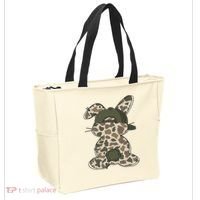 Boy Bunny Rabbit Duck Camo Camouflage Hat Ball Cap Easter Tote Bag thumb 2