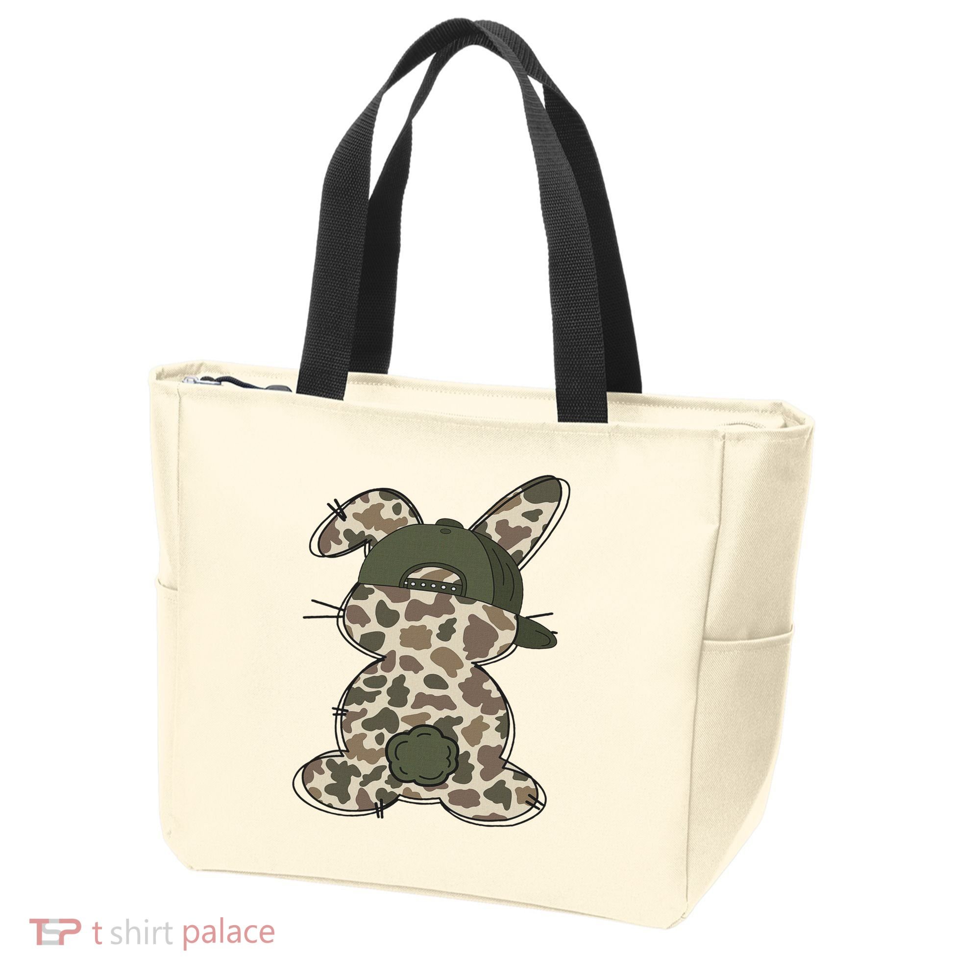 Boy Bunny Rabbit Duck Camo Camouflage Hat Ball Cap Easter Tote Bag