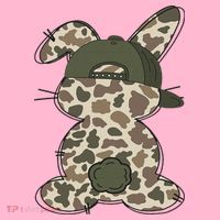 Boy Bunny Rabbit Duck Camo Camouflage Hat Ball Cap Easter Coaster thumb 2