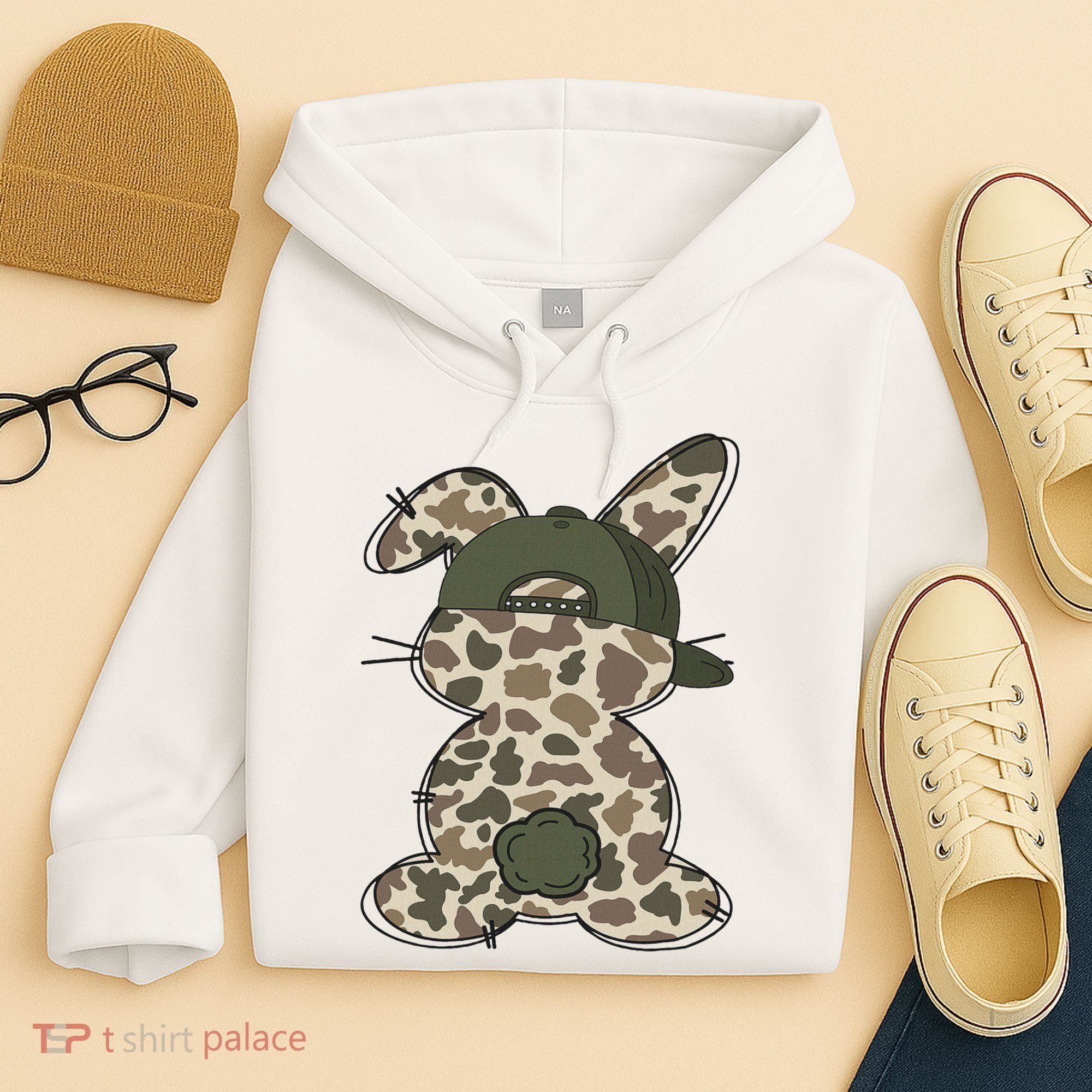 Boy Bunny Rabbit Duck Camo Camouflage Hat Ball Cap Easter Hoodie