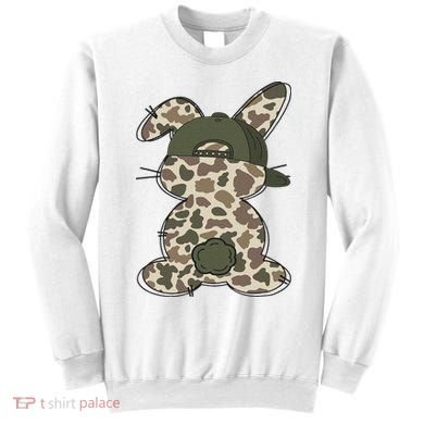 Boy Bunny Rabbit Duck Camo Camouflage Hat Ball Cap Easter Sweatshirt