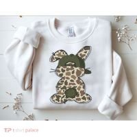 Boy Bunny Rabbit Duck Camo Camouflage Hat Ball Cap Easter Sweatshirt thumb 2