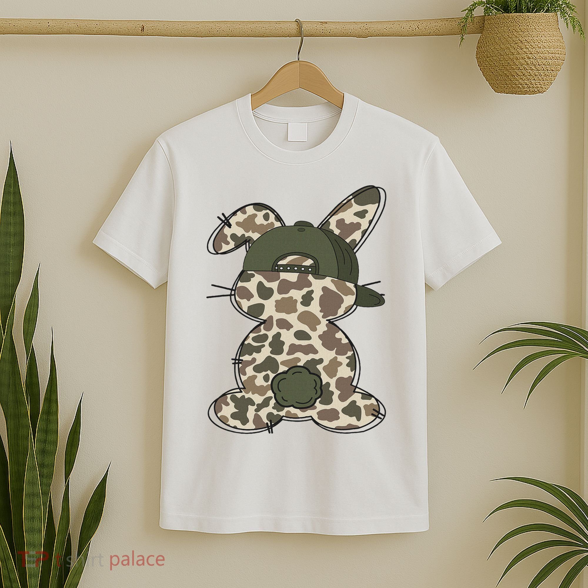 Boy Bunny Rabbit Duck Camo Camouflage Hat Ball Cap Easter T-Shirt
