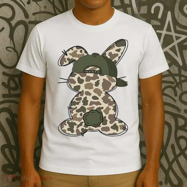 Boy Bunny Rabbit Duck Camo Camouflage Hat Ball Cap Easter T-Shirt