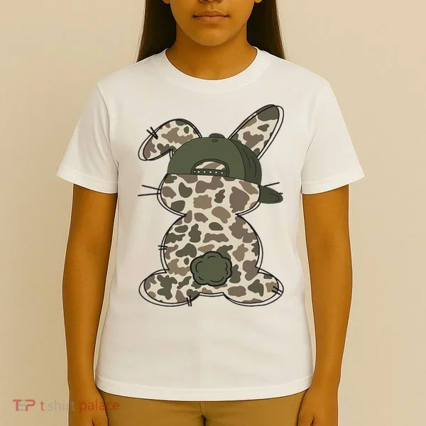 Boy Bunny Rabbit Duck Camo Camouflage Hat Ball Cap Easter T-Shirt