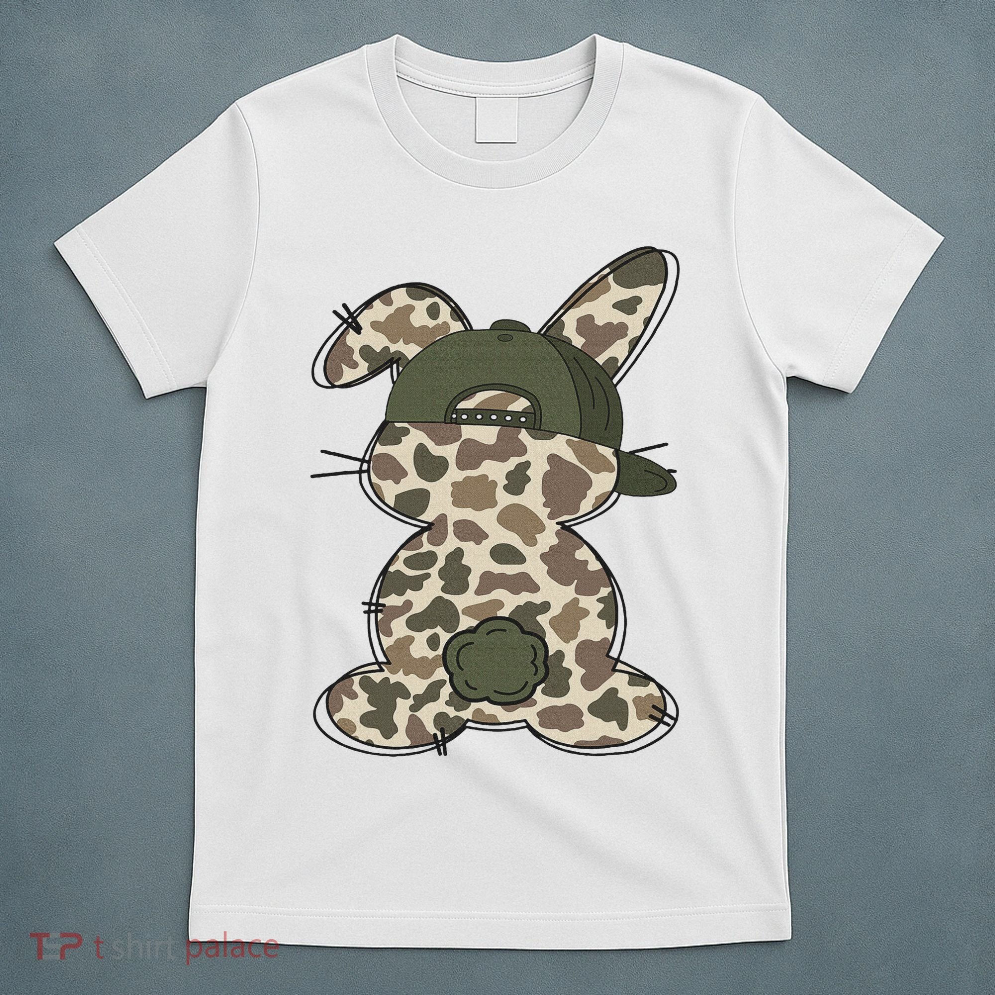 Boy Bunny Rabbit Duck Camo Camouflage Hat Ball Cap Easter T-Shirt