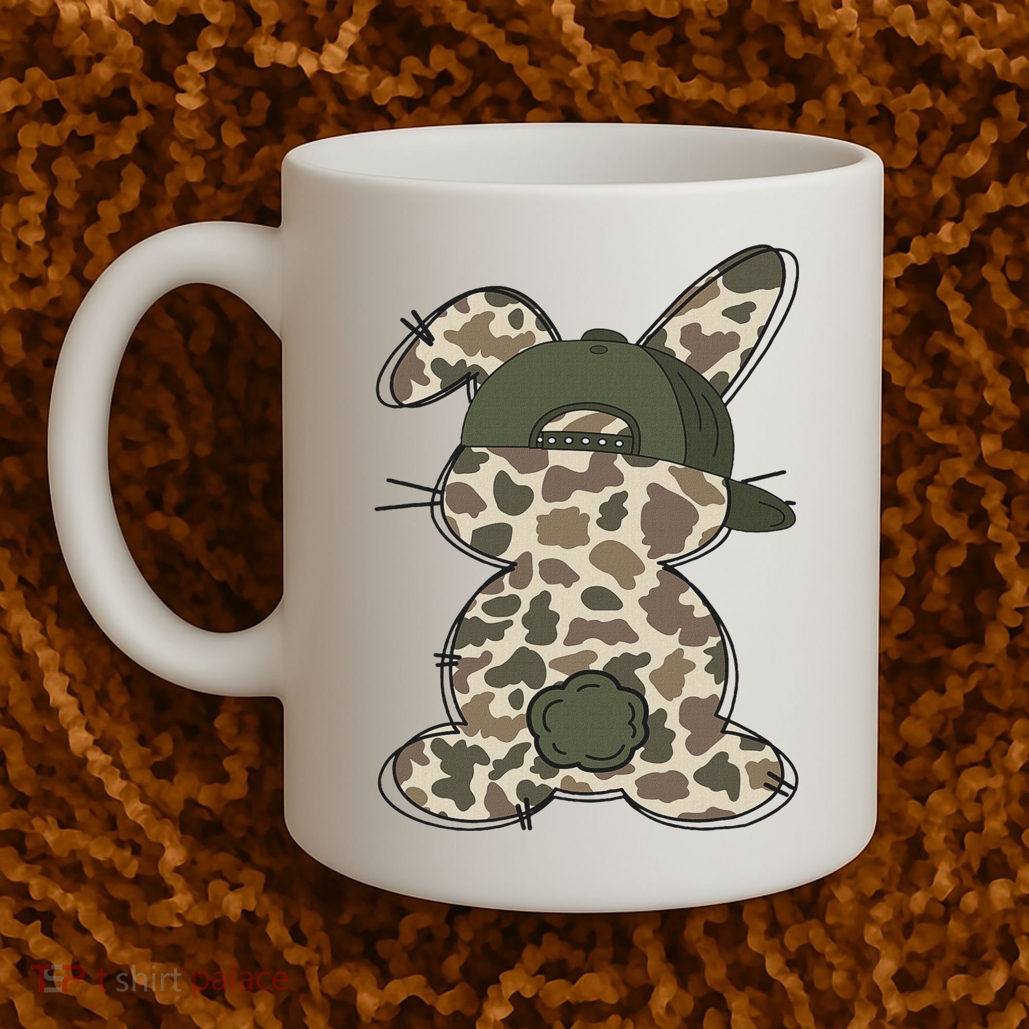 Boy Bunny Rabbit Duck Camo Camouflage Hat Ball Cap Easter Coffee Mug