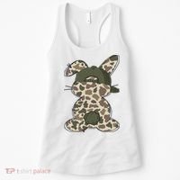 Boy Bunny Rabbit Duck Camo Camouflage Hat Ball Cap Easter Women's Tank Top thumb 0