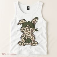 Boy Bunny Rabbit Duck Camo Camouflage Hat Ball Cap Easter Tank Top thumb 2