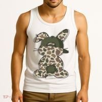Boy Bunny Rabbit Duck Camo Camouflage Hat Ball Cap Easter Tank Top thumb 3