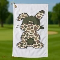 Boy Bunny Rabbit Duck Camo Camouflage Hat Ball Cap Easter Golf Towel thumb 1