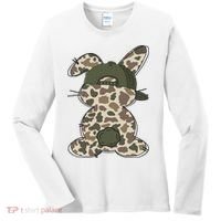 Boy Bunny Rabbit Duck Camo Camouflage Hat Ball Cap Easter Women's Long Sleeve Shirt thumb 0
