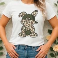 Boy Bunny Rabbit Duck Camo Camouflage Hat Ball Cap Easter Women's T-Shirt thumb 2