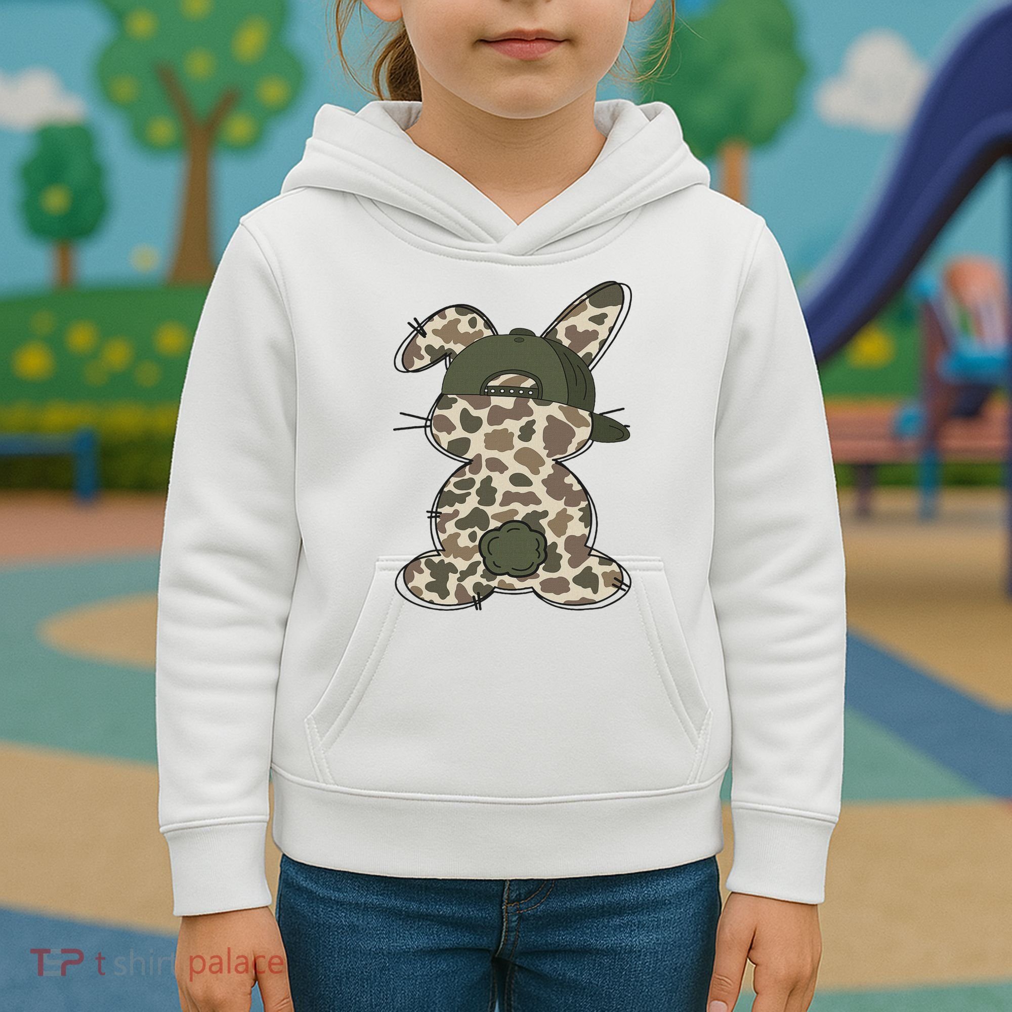 Boy Bunny Rabbit Duck Camo Camouflage Hat Ball Cap Easter Kids Hoodie