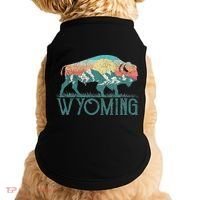 Bison Buffalo Retro Wyoming Wy Mountains Retro Doggie Tank thumb 0