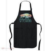 Bison Buffalo Retro Wyoming Wy Mountains Retro Apron thumb 0