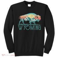 Bison Buffalo Retro Wyoming Wy Mountains Retro Sweatshirt thumb 0