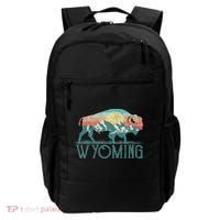 Bison Buffalo Retro Wyoming Wy Mountains Retro Backpack thumb 0