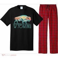 Bison Buffalo Retro Wyoming Wy Mountains Retro Pajama Set thumb 0
