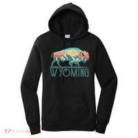 Bison Buffalo Retro Wyoming Wy Mountains Retro Women's Hoodie thumb 0