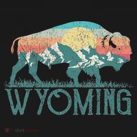 Bison Buffalo Retro Wyoming Wy Mountains Retro Women's Hoodie thumb 2